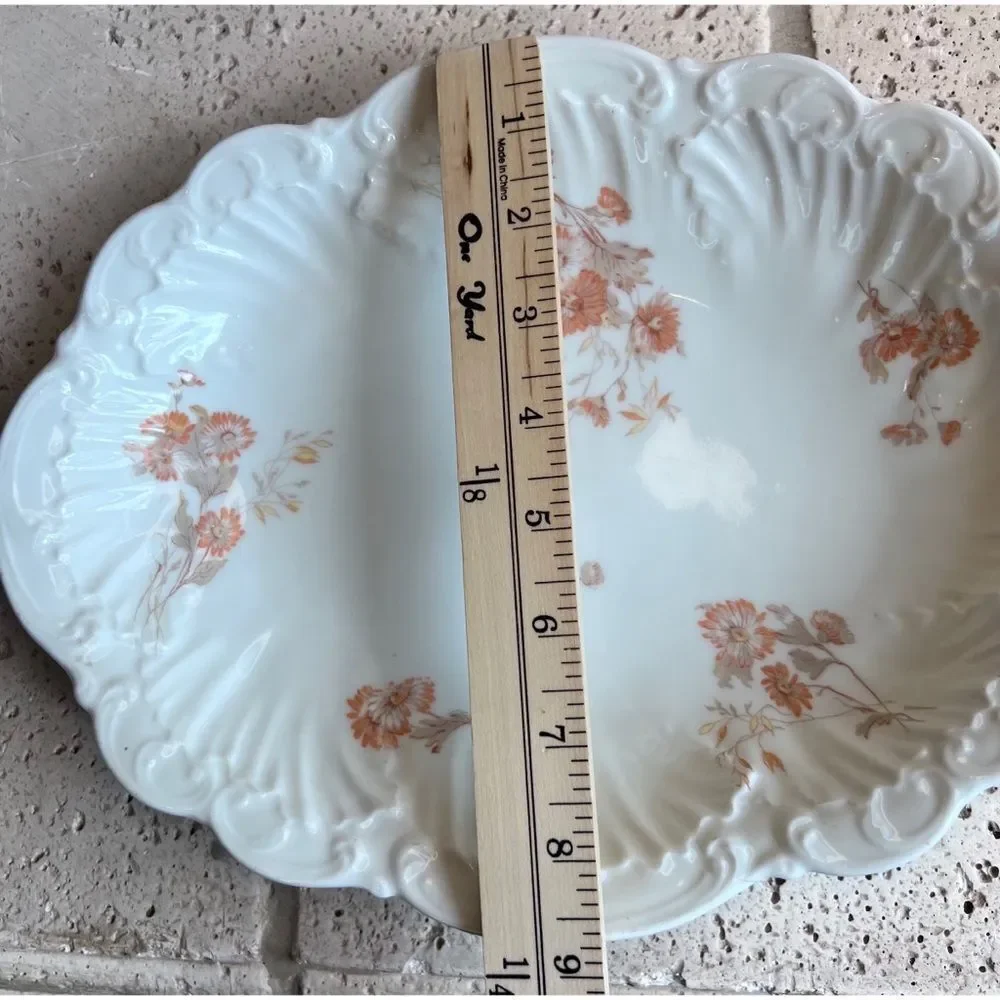 Limoges France A.Lanternier Floral Fine Porcelain Bowl